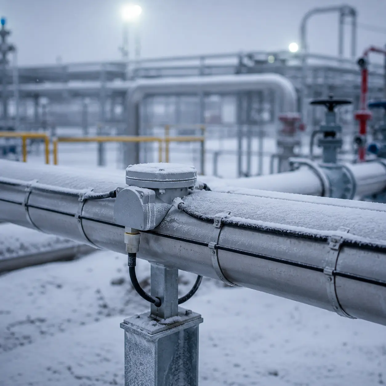 Adatech | Açık Alan Boru Hatlarında Donmaya Karşı Heat Tracing